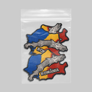 Emblema Romania tricolor cu lup dacic v2