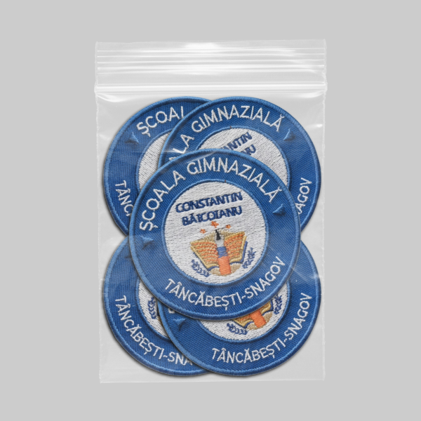 Emblemă brodată Școala Gimnazială ”Constantin Băicoianu” Tâncăbești