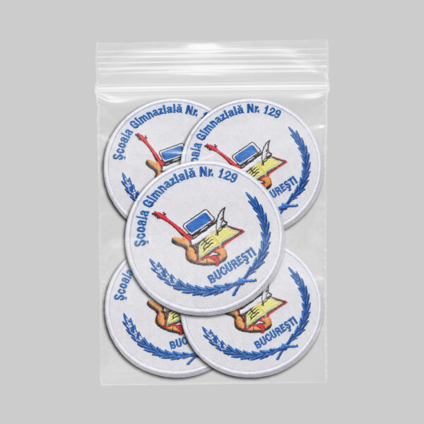 Emblema brodată Școala Gimnazială Nr. 129 București