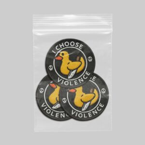 Set 3 Embleme Duck Violence (7cm)
