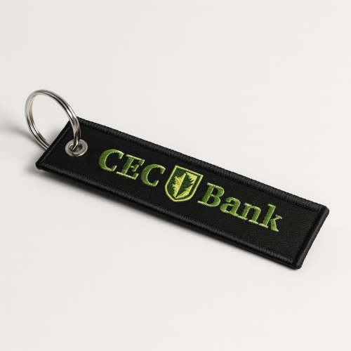Breloc Brodat Personalizat Cec Bank