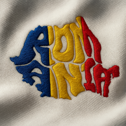 Broderie Personalizata Tricou Tricolor