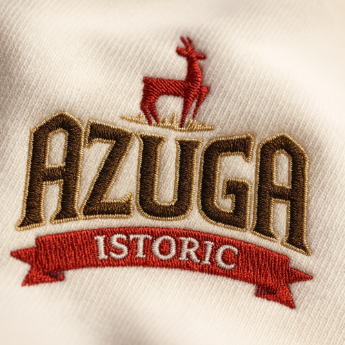 broderie personalizata pentru berea romaneasca Azuga Romania realizata de EmblemeBroderie.ro pe tricou polo v2