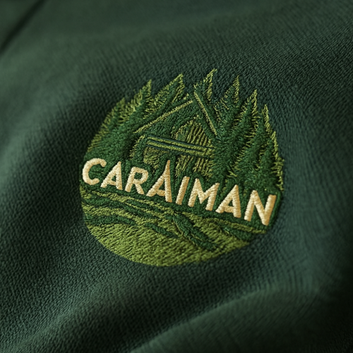 broderie personalizata pentru berea romaneasca Caraiman Romania realizata de EmblemeBroderie.ro pe tricou polo