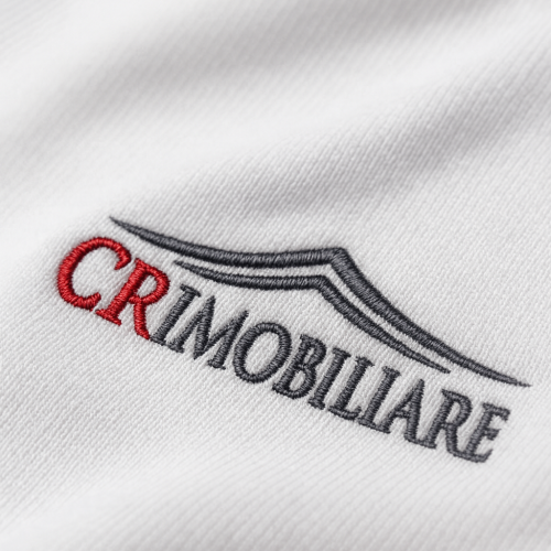 broderie personalizata pentru cri imobiiare realizata de EmblemeBroderie.ro pe tricou polo